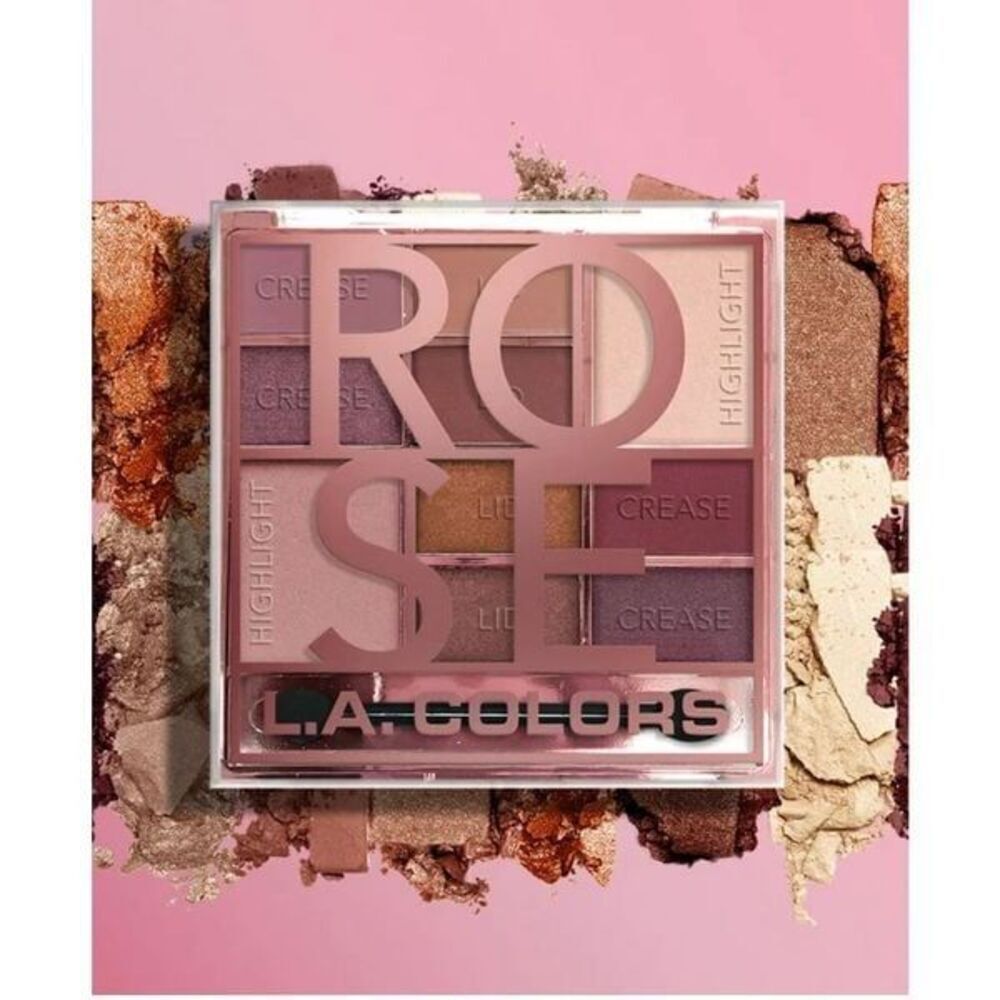 L.A. COLORS Color Block Eyeshadow Palette, Rose